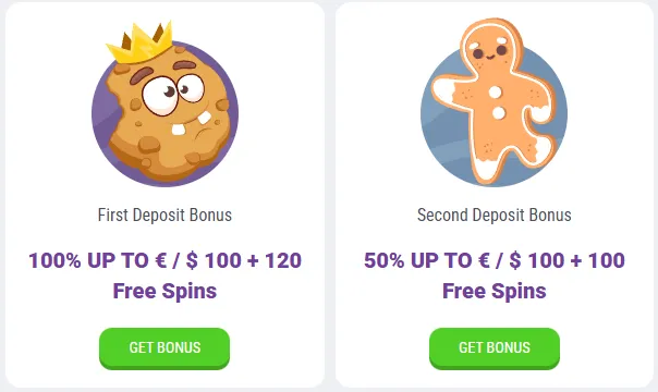 Bonussen en Promoties bij Cookie Casino